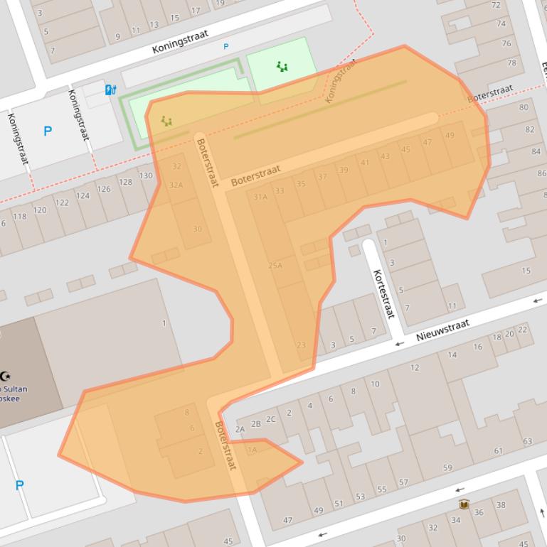 Kaart van postcodegebied 3134ER.
