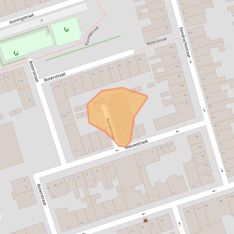 Kaart van postcodegebied 3134ES.