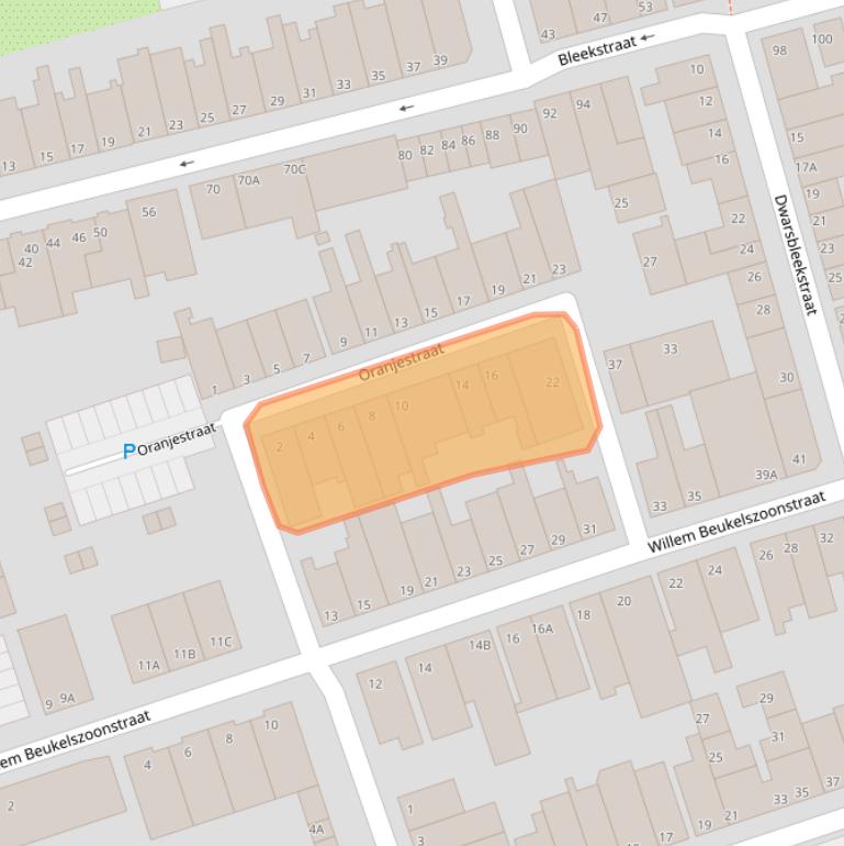 Kaart van postcodegebied 3134EV.