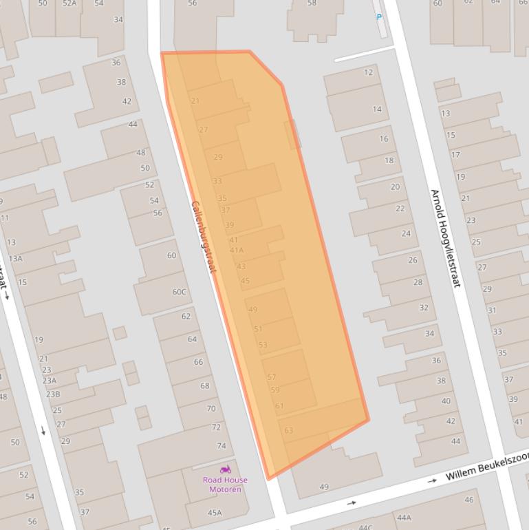 Kaart van postcodegebied 3134GB.