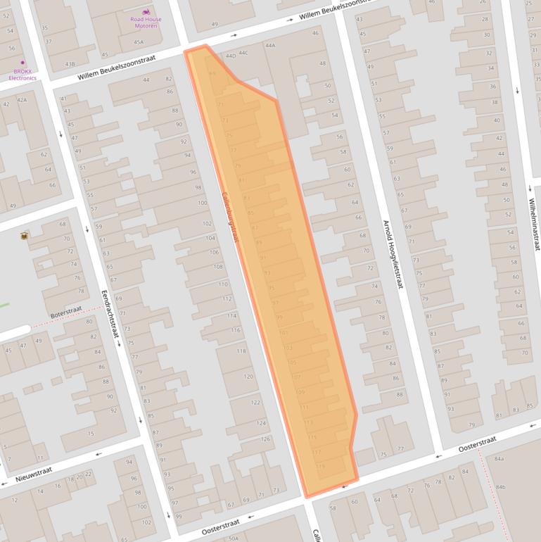 Kaart van postcodegebied 3134GC.