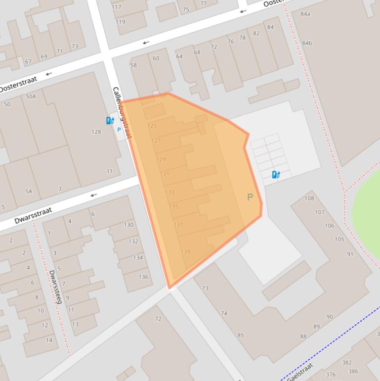 Kaart van postcodegebied 3134GD.