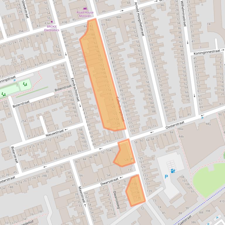 Kaart van postcodegebied 3134GH.