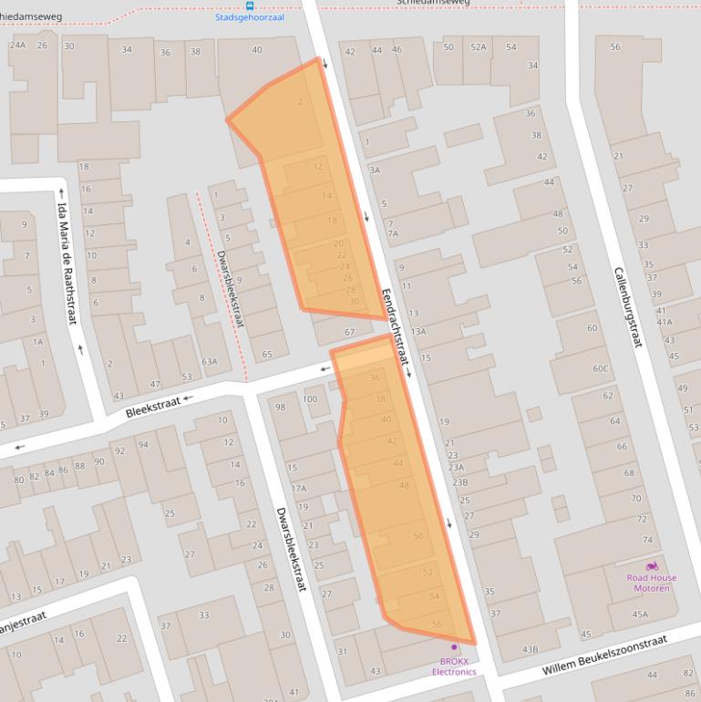 Kaart van postcodegebied 3134GL.