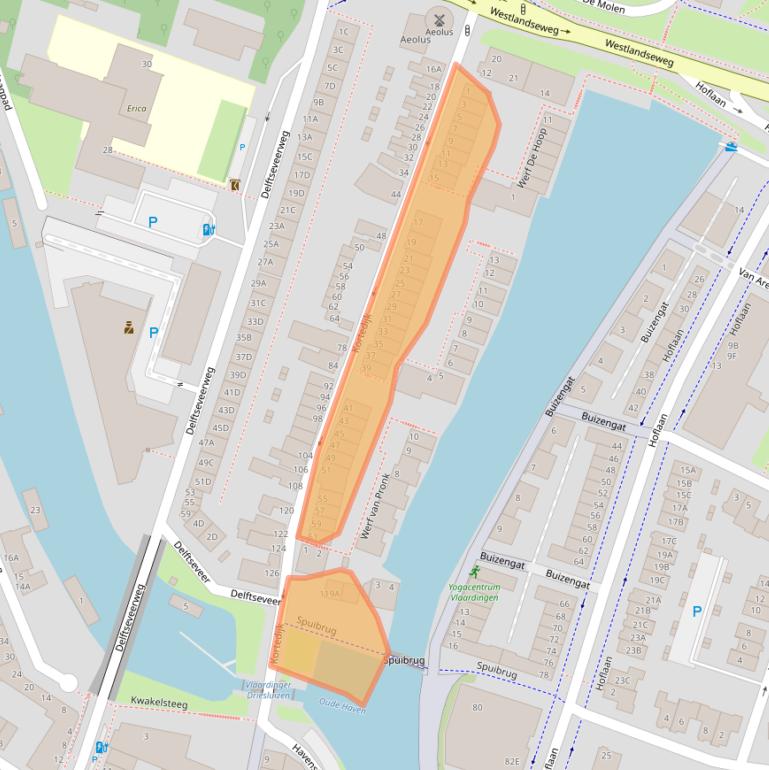 Kaart van postcodegebied 3134HA.