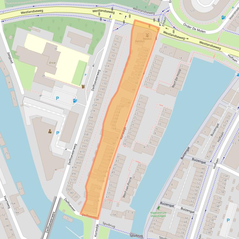 Kaart van postcodegebied 3134HB.