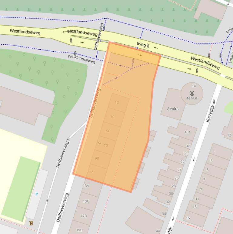 Kaart van postcodegebied 3134JC.