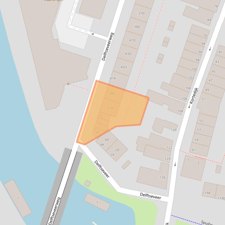 Kaart van postcodegebied 3134JH.