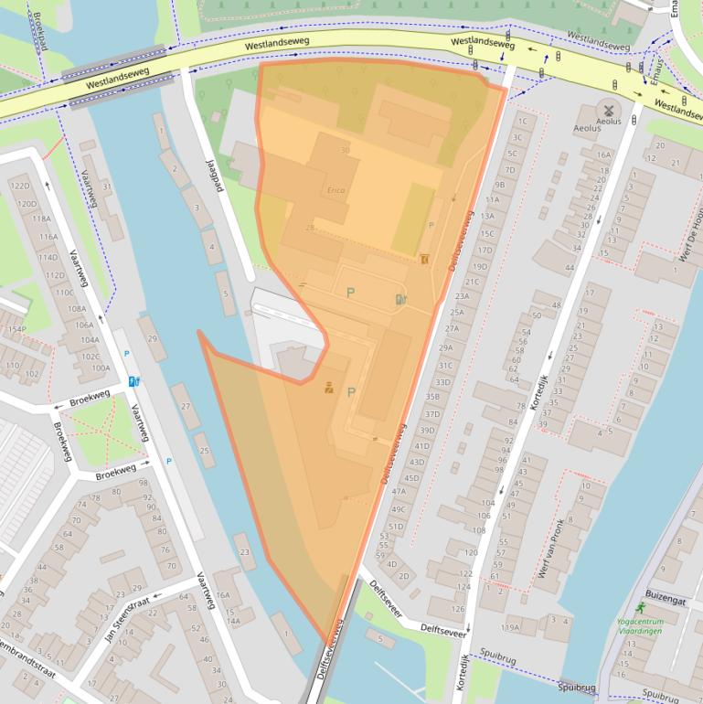 Kaart van postcodegebied 3134JJ.