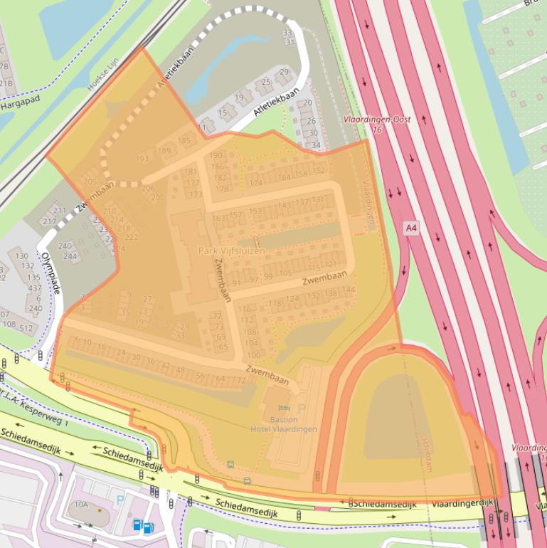 Kaart van postcodegebied 3134KN.