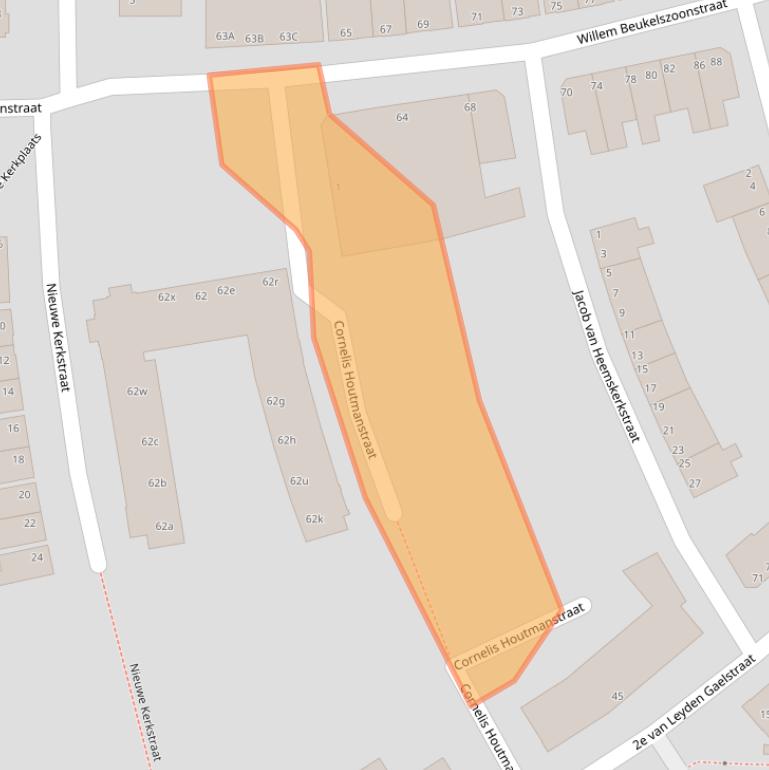 Kaart van postcodegebied 3134LA.