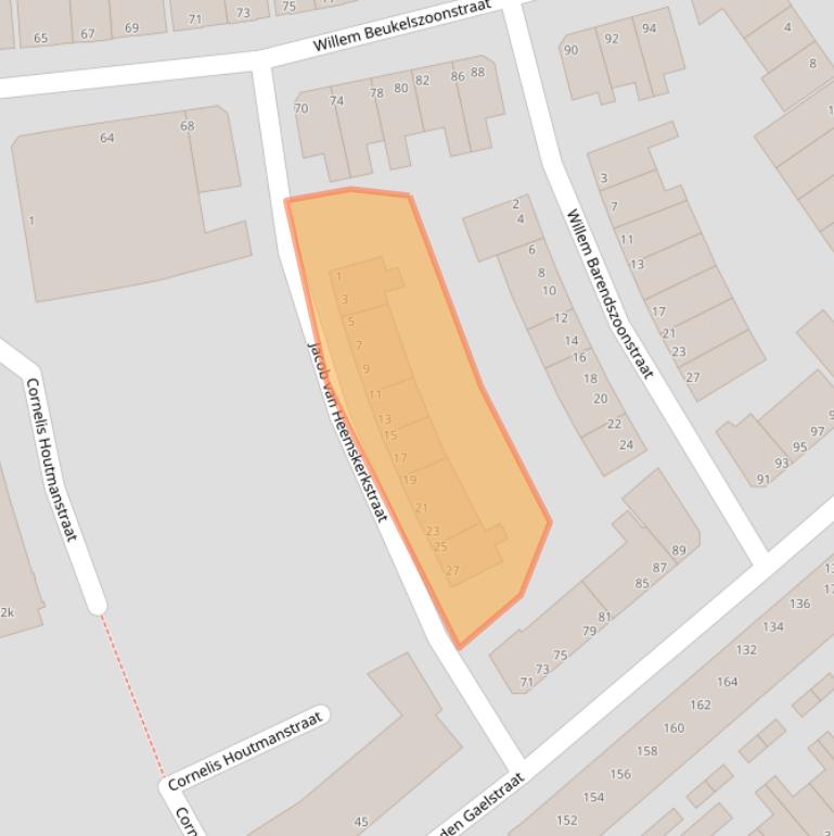 Kaart van postcodegebied 3134LC.