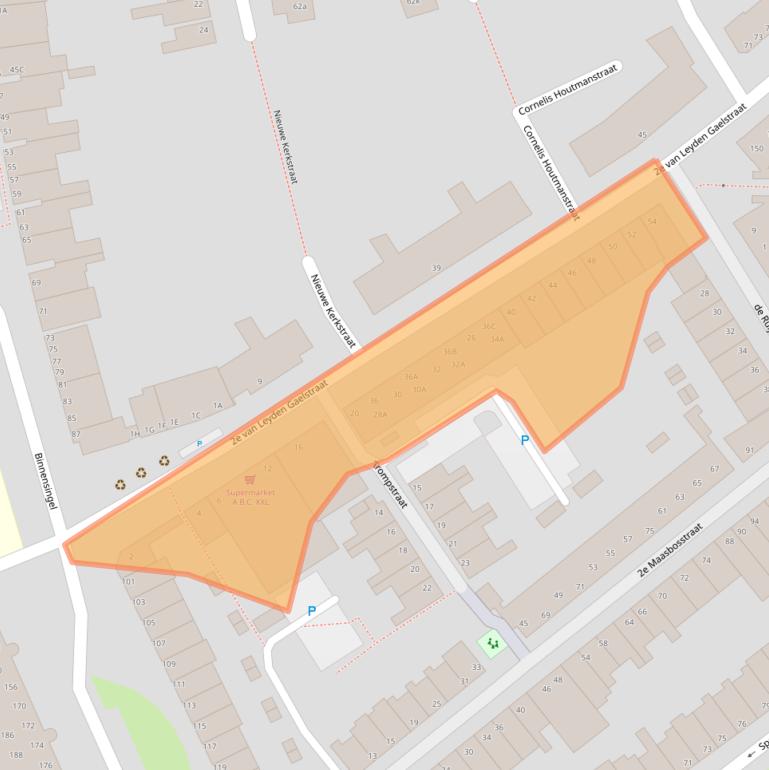 Kaart van postcodegebied 3134LL.