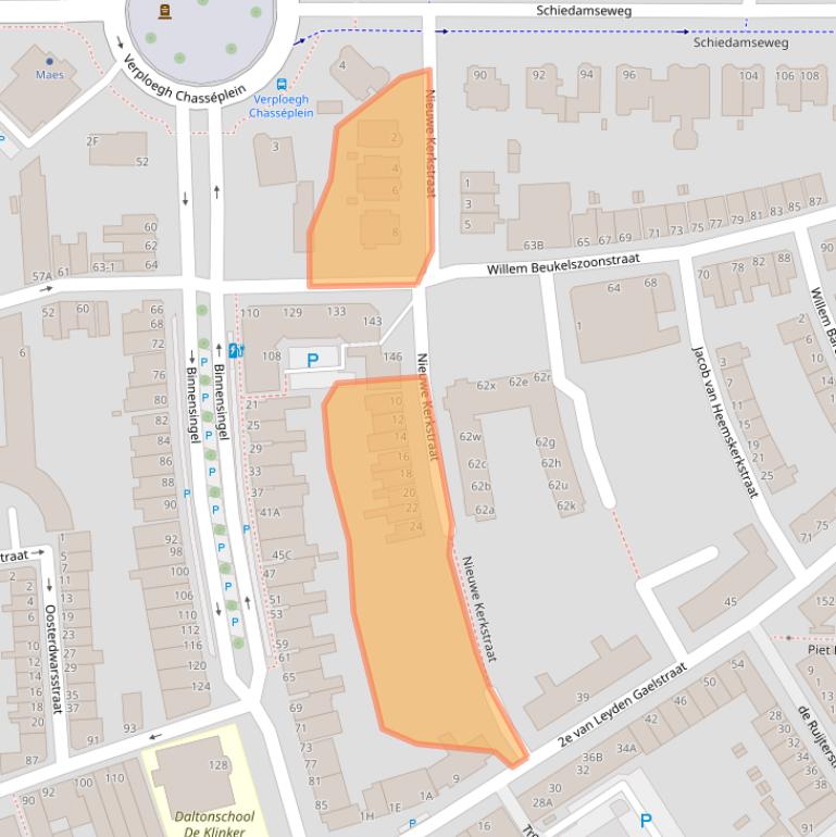 Kaart van postcodegebied 3134LS.