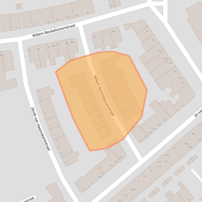 Kaart van postcodegebied 3134LT.