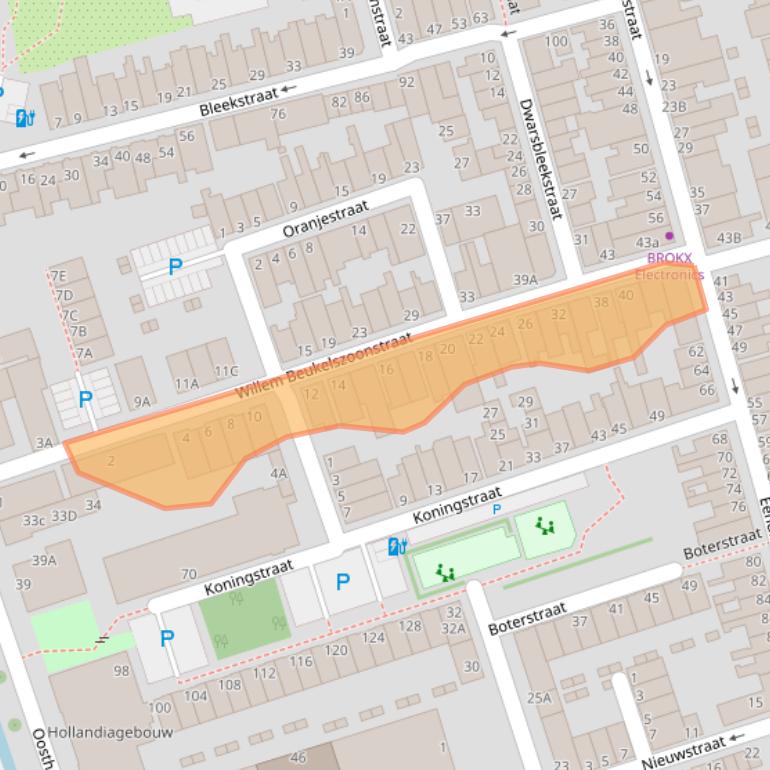 Kaart van postcodegebied 3134LX.