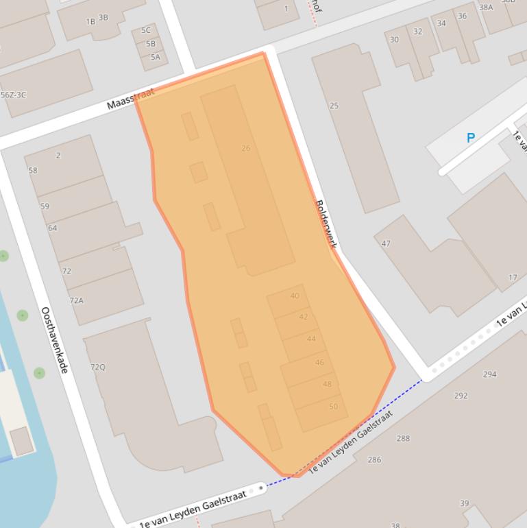 Kaart van postcodegebied 3134MB.