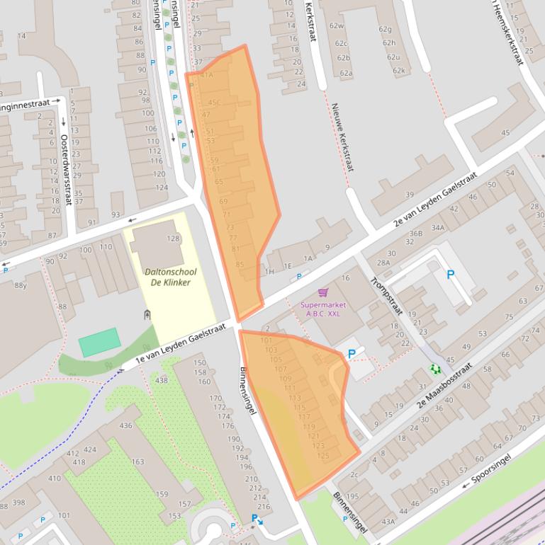 Kaart van postcodegebied 3134NB.