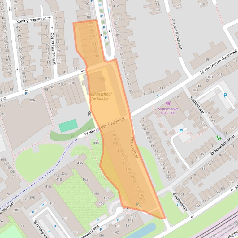 Kaart van postcodegebied 3134NH.