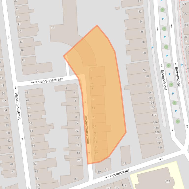Kaart van postcodegebied 3134NJ.