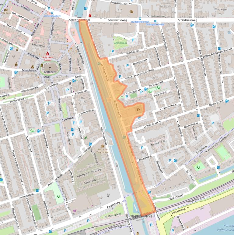 Kaart van postcodegebied 3134NW.