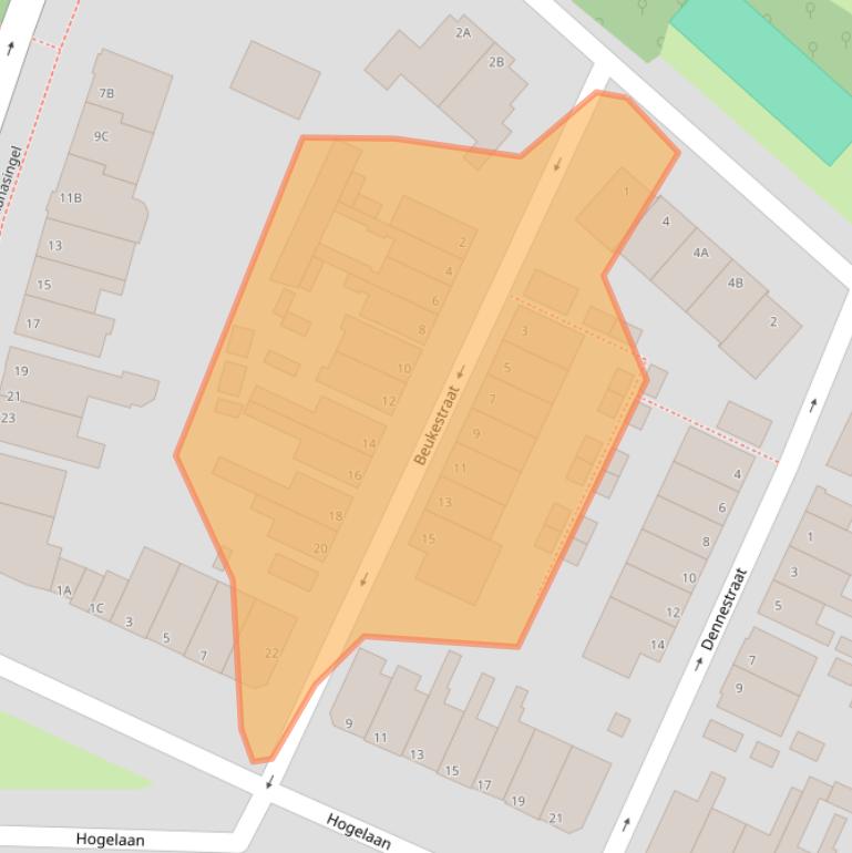 Kaart van postcodegebied 3134VA.