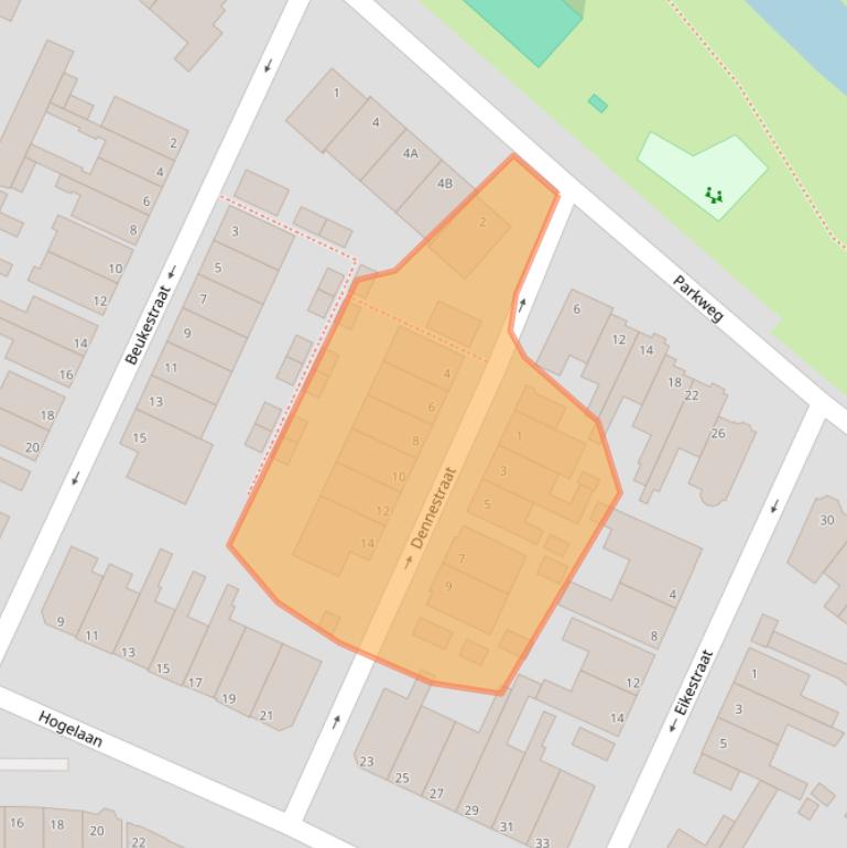 Kaart van postcodegebied 3134VB.