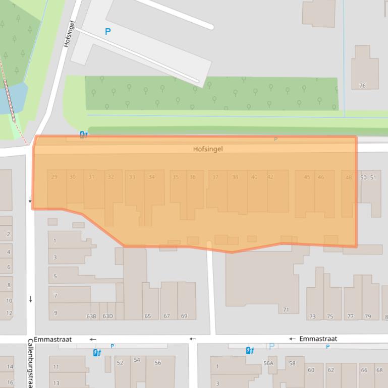 Kaart van postcodegebied 3134VE.