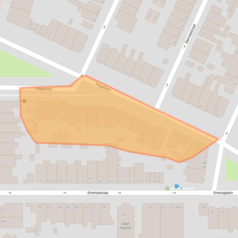 Kaart van postcodegebied 3134VK.