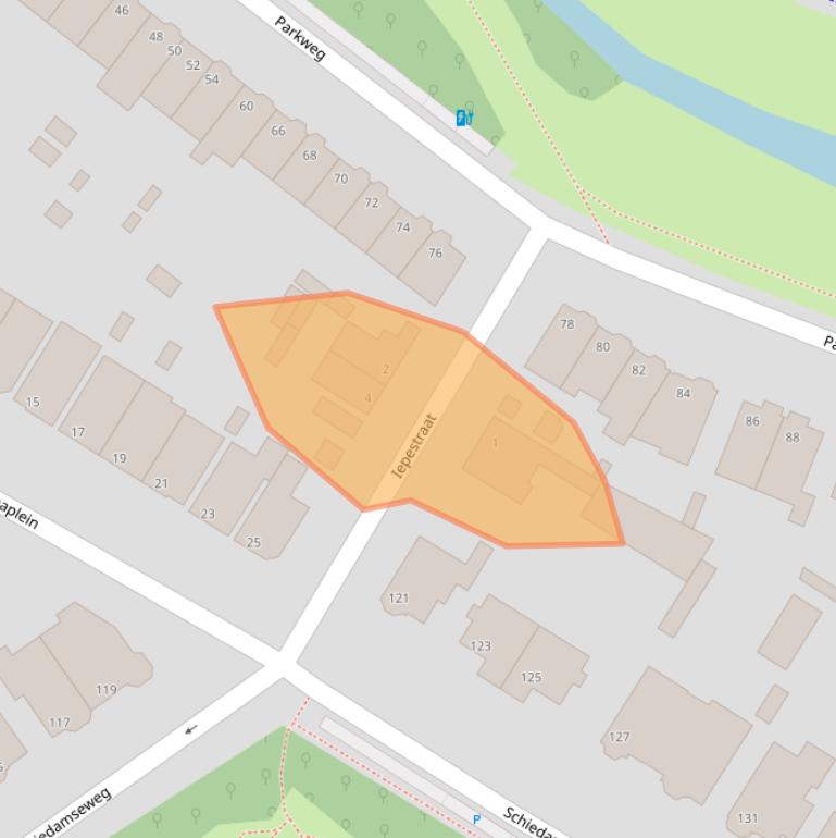 Kaart van postcodegebied 3134VL.