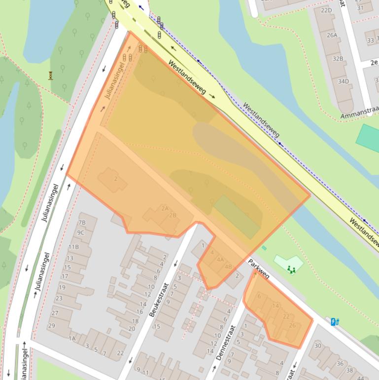 Kaart van postcodegebied 3134VN.