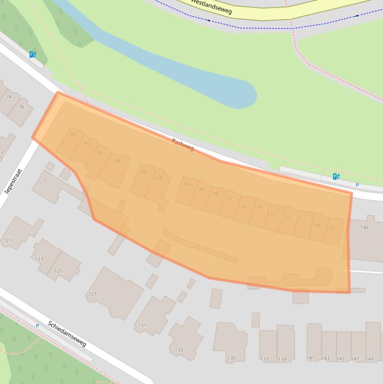 Kaart van postcodegebied 3134VR.