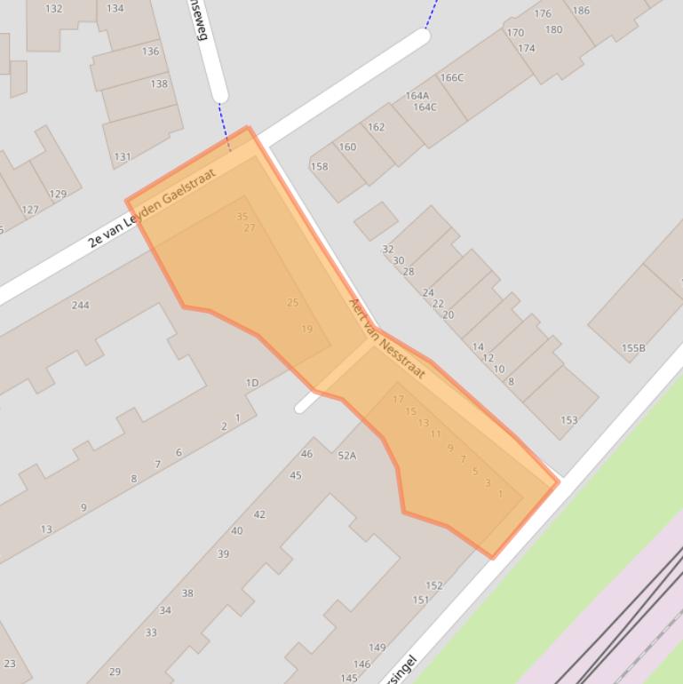 Kaart van postcodegebied 3134XA.