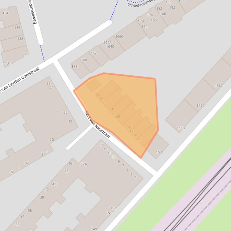 Kaart van postcodegebied 3134XB.