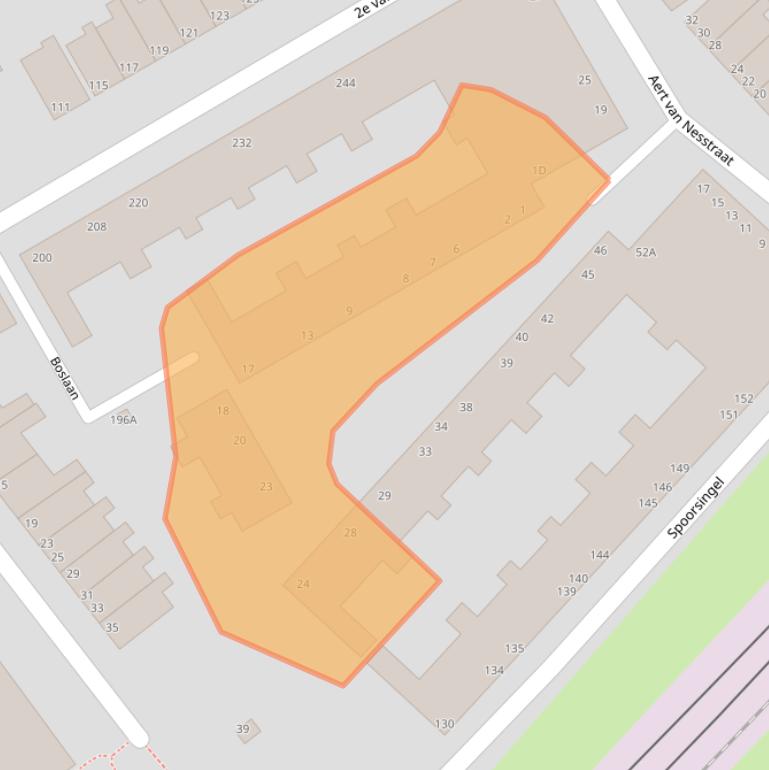 Kaart van postcodegebied 3134XE.