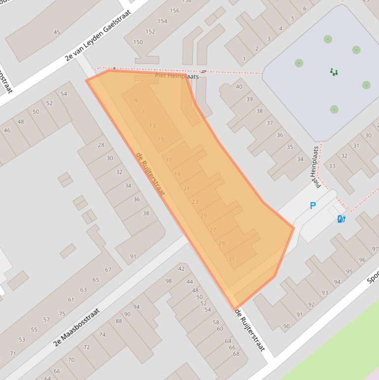 Kaart van postcodegebied 3134XN.