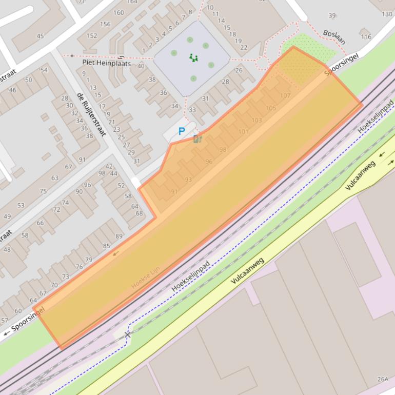 Kaart van postcodegebied 3134XT.