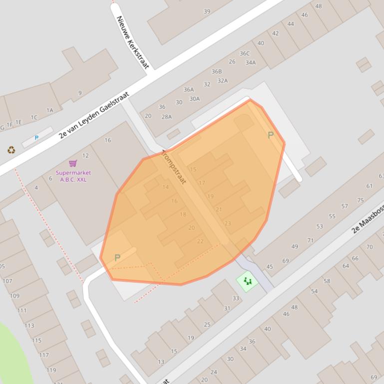 Kaart van postcodegebied 3134XZ.