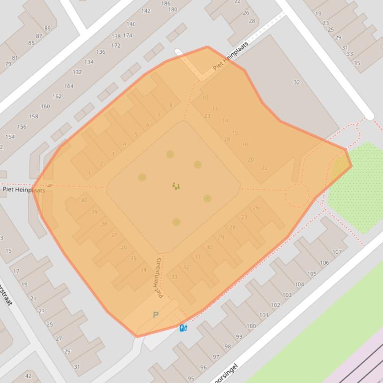 Kaart van postcodegebied 3134ZA.