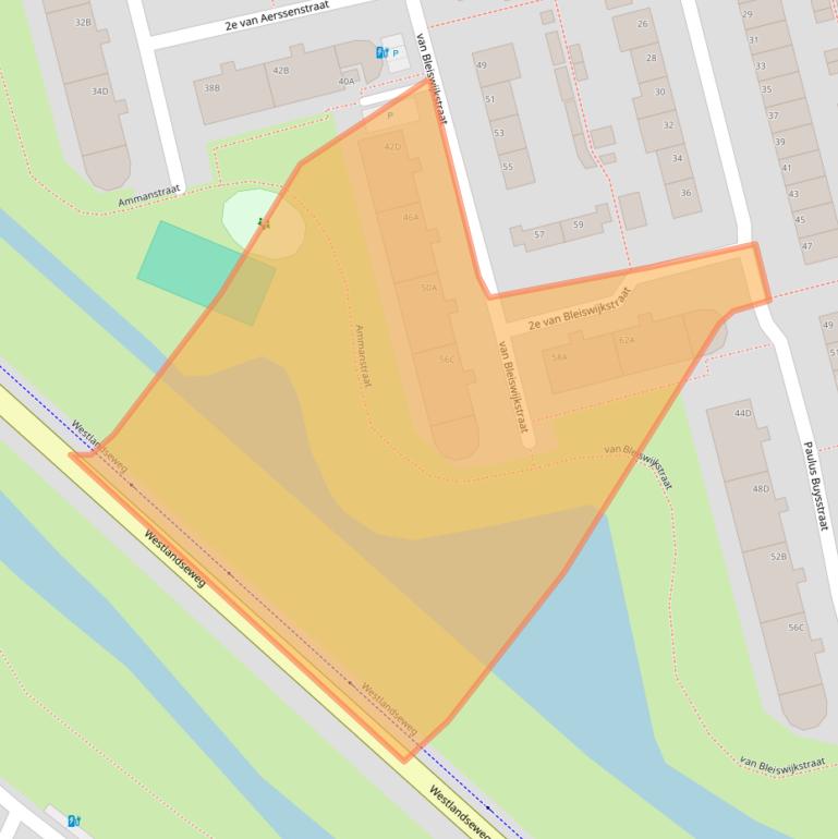 Kaart van postcodegebied 3135AM.