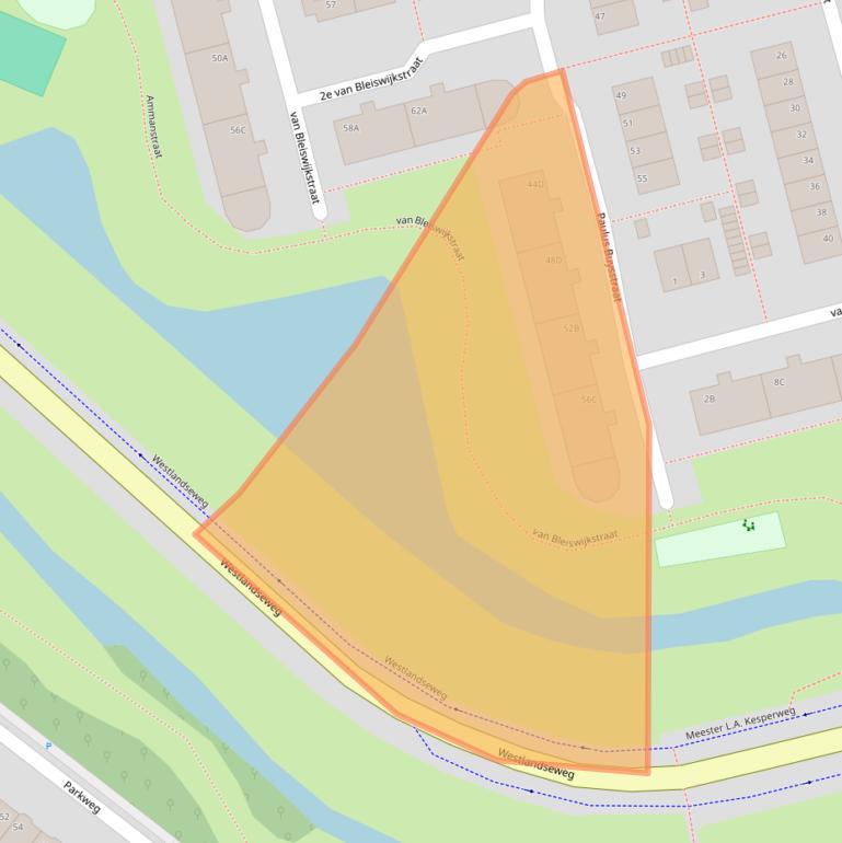 Kaart van postcodegebied 3135AV.