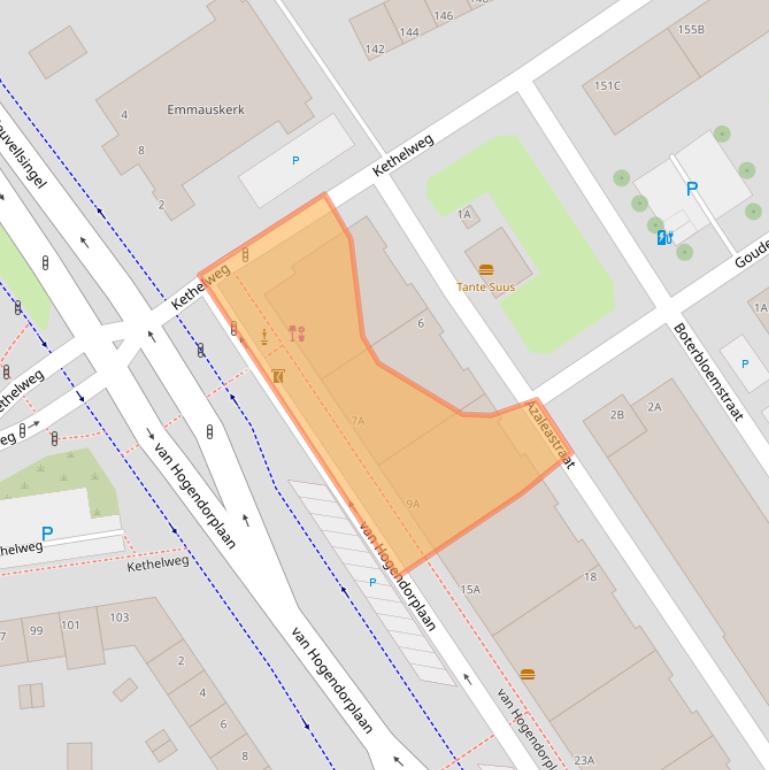 Kaart van postcodegebied 3135BA.