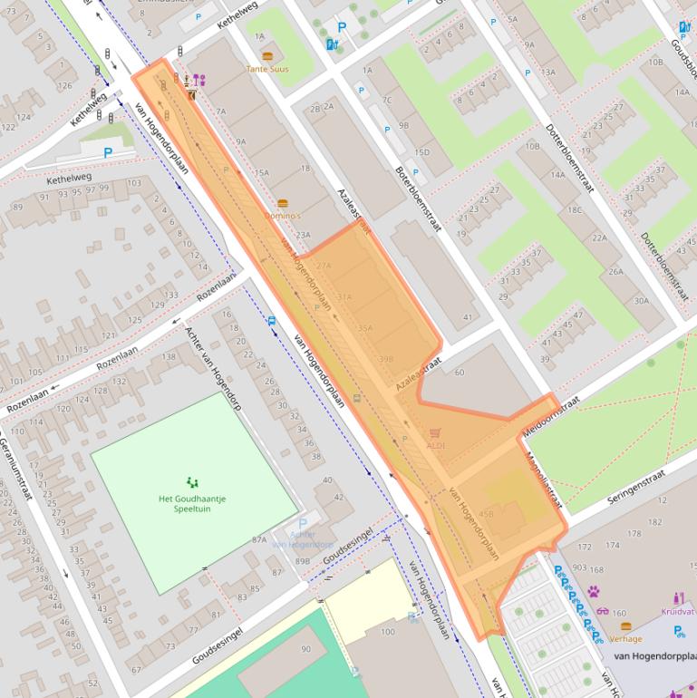 Kaart van postcodegebied 3135BC.