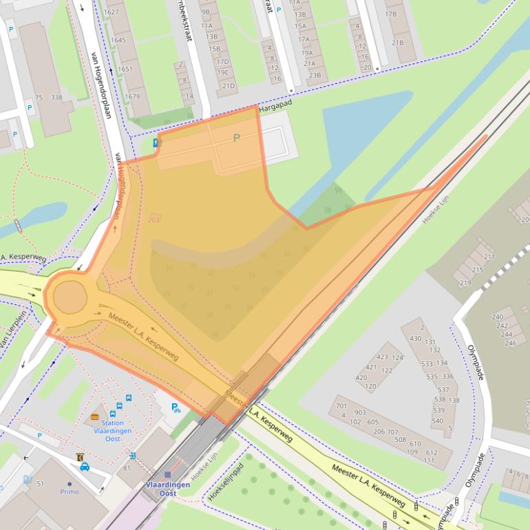 Kaart van postcodegebied 3135BP.