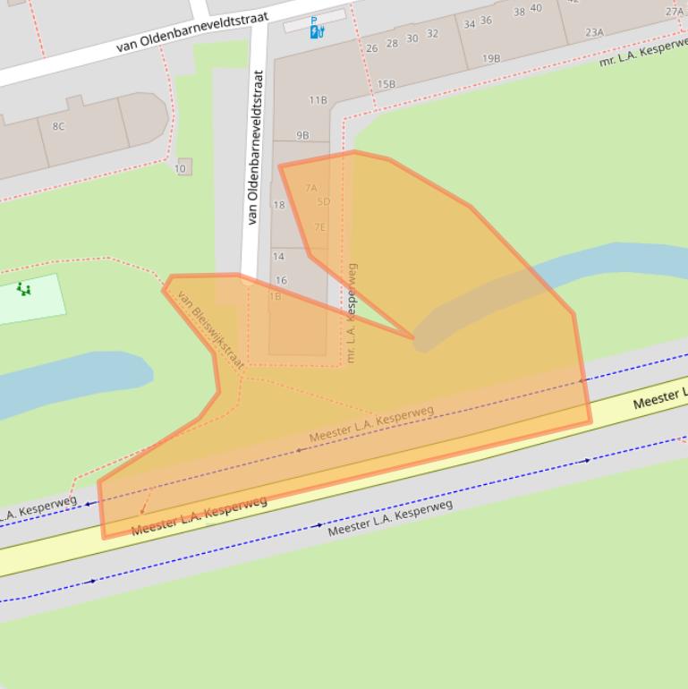 Kaart van postcodegebied 3135BR.