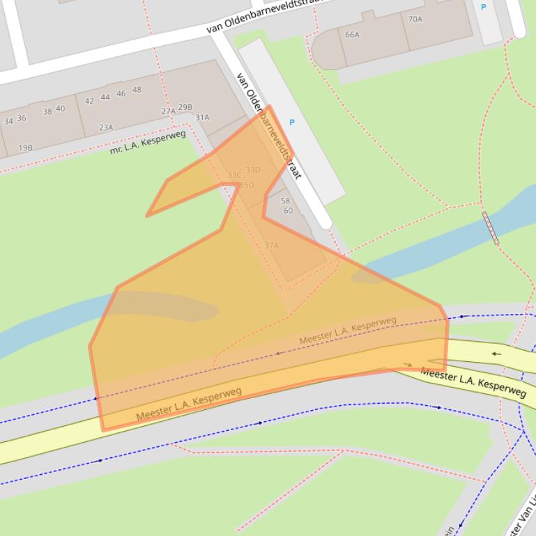 Kaart van postcodegebied 3135BT.