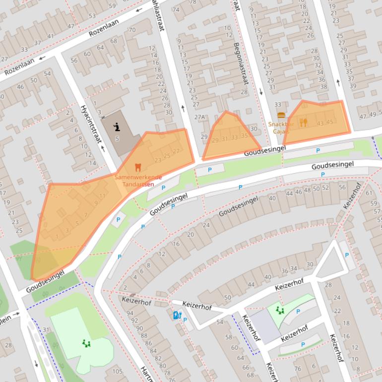 Kaart van postcodegebied 3135CA.