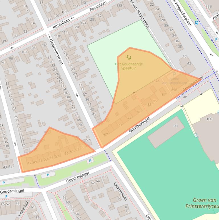 Kaart van postcodegebied 3135CB.