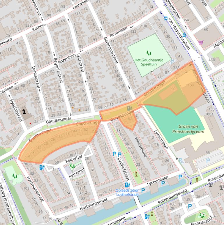 Kaart van postcodegebied 3135CC.