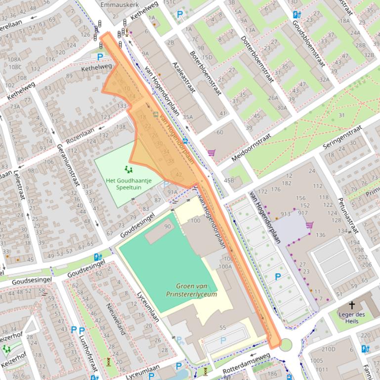 Kaart van postcodegebied 3135CD.